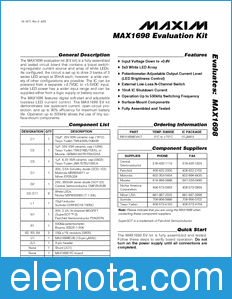 Maxim MAX1698EVKIT datasheet