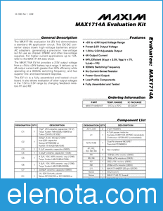 Maxim MAX1714AEVKIT datasheet