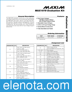 Maxim MAX1878EVKIT datasheet