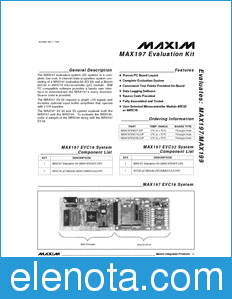 Maxim MAX197EVKIT datasheet