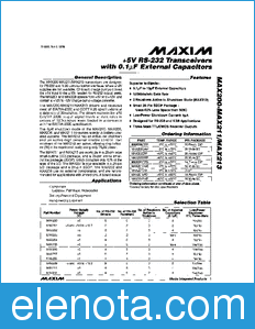Maxim MAX200/MAX201 datasheet