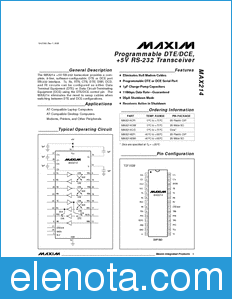 Maxim MAX214 datasheet