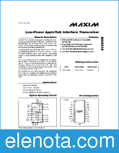 Maxim MAX216 datasheet
