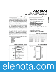Maxim MAX218 datasheet
