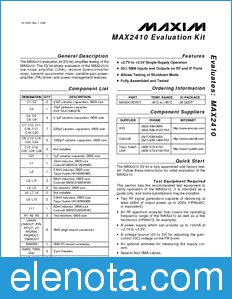 Maxim MAX2410EVKIT datasheet