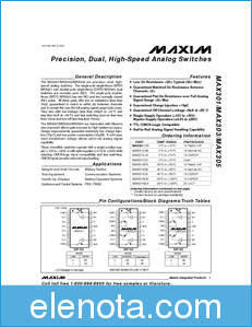 MAXIM - Dallas Semiconductor MAX305MJE datasheet