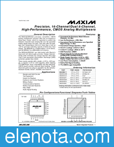 Maxim MAX306 datasheet