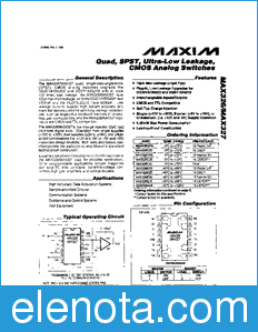 Maxim MAX326 datasheet