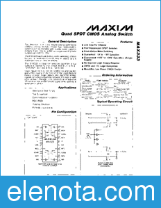 Maxim MAX333 datasheet