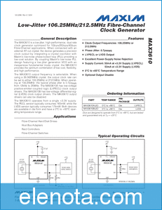 MAXIM - Dallas Semiconductor MAX3610 datasheet