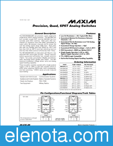 Maxim MAX364 datasheet