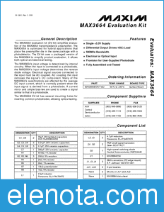 Maxim MAX3664EVKIT datasheet