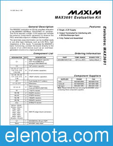 Maxim MAX3691EVKIT datasheet