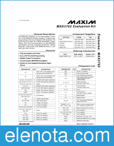 Maxim MAX3762EVKIT datasheet