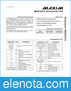 Maxim MAX3875EVKIT datasheet