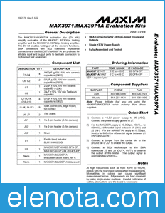 Maxim MAX3971AEVKIT datasheet