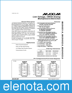Maxim MAX4051/A datasheet