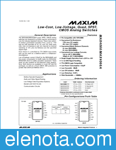Maxim MAX4066 datasheet