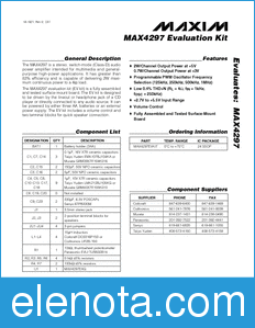 Maxim MAX4297EVKIT datasheet