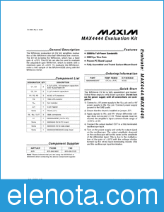 Maxim MAX4444EVKIT datasheet