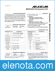 Maxim MAX4550EVKIT datasheet