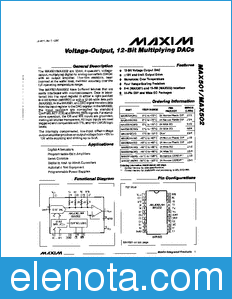 Maxim MAX501 datasheet