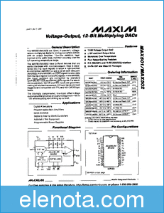 MAXIM - Dallas Semiconductor MAX501 datasheet
