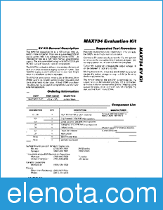 Maxim MAX734EVKIT datasheet