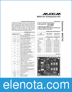 Maxim MAX742EVKIT datasheet