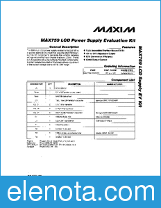 Maxim MAX759LCDEVKIT datasheet