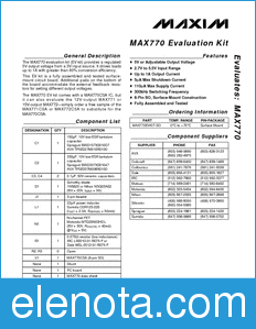 Maxim MAX770EVKIT datasheet