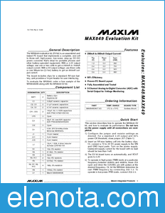 Maxim MAX849EVKIT datasheet