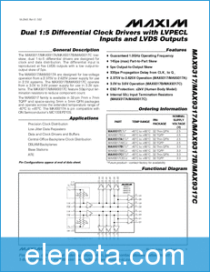 MAXIM - Dallas Semiconductor MAX9317 datasheet