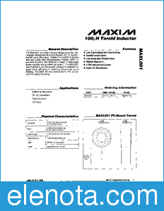 Maxim MAXL001 datasheet