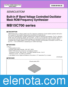 Fujitsu MB15C700 datasheet