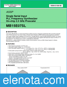 Fujitsu MB15E07SL datasheet