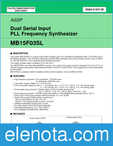 Fujitsu MB15F03SL datasheet