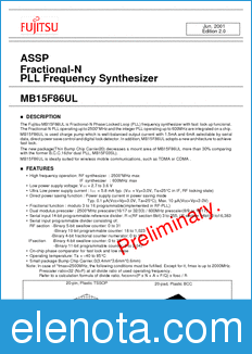 Fujitsu MB15F86UL datasheet