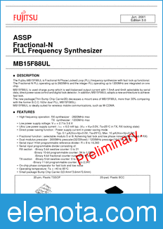 Fujitsu MB15F88UL datasheet