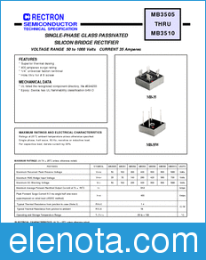 Rectron MB354 datasheet