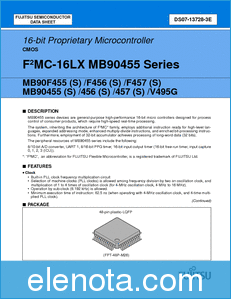 Fujitsu Component Limited MB90F455 datasheet