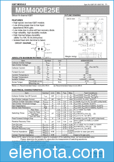 Hitachi MBM400E25E datasheet
