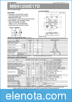 Hitachi MBN1200E17D datasheet