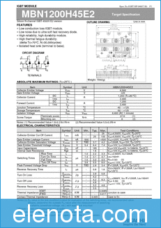 Hitachi MBN1200H45E2 datasheet