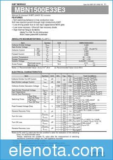 Hitachi MBN1500E33E3 datasheet