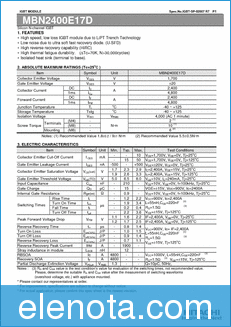 Hitachi MBN2400E17D datasheet