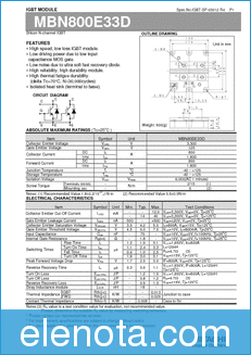 Hitachi MBN800E33D datasheet