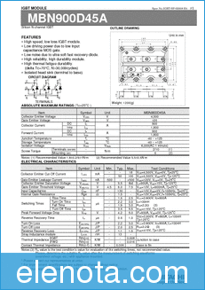 Hitachi MBN900D45A datasheet