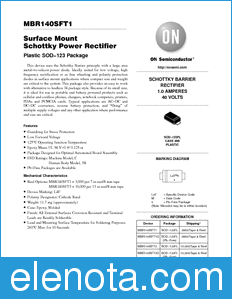 ON Semiconductor MBR140SFT1 datasheet