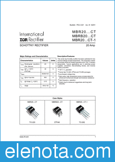 International Rectifier MBR20...CT datasheet